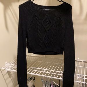 Black crop sweater
